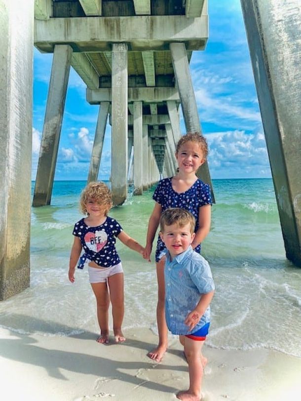 grandkids at beach