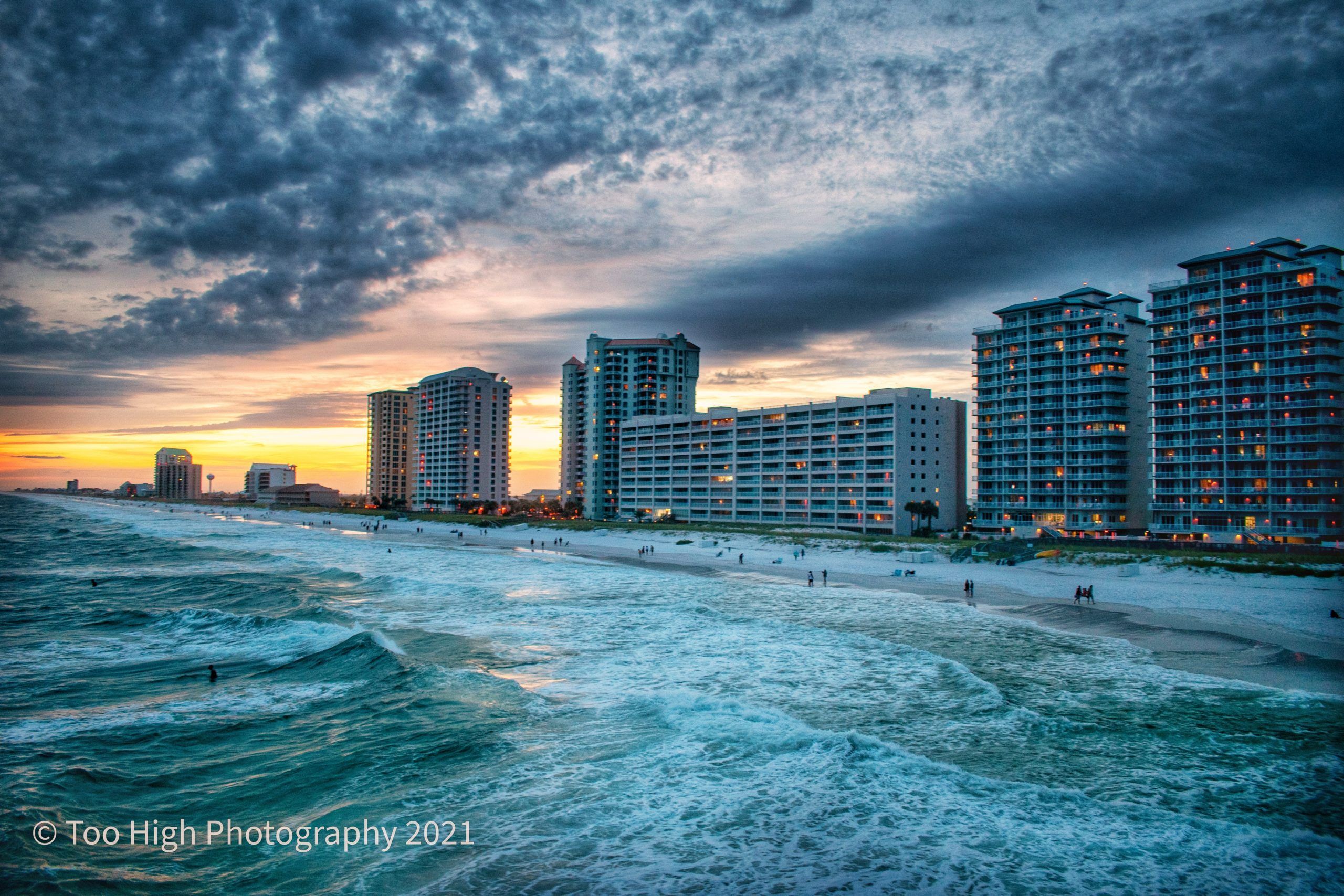 Today's Photo of the Day comes from Too High Photography and showcases Navarre Beach at sundown in a stunning fashion.