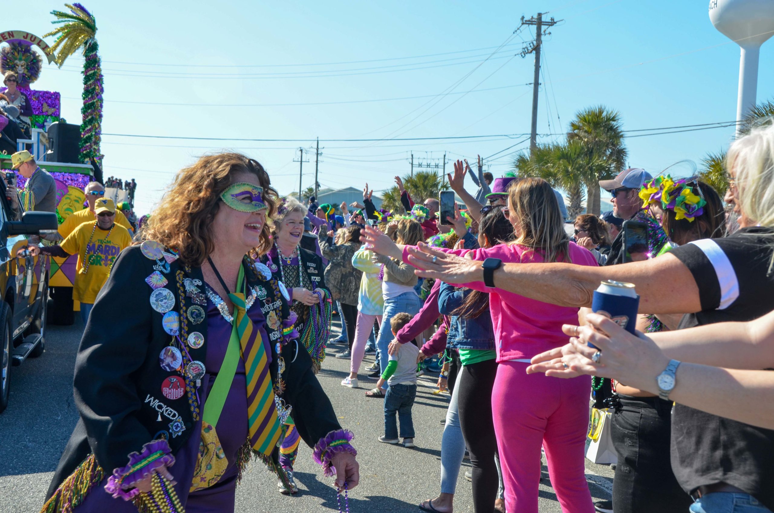 Thousands turn out for 36th annual Mardi Gras parade on Navarre Beach