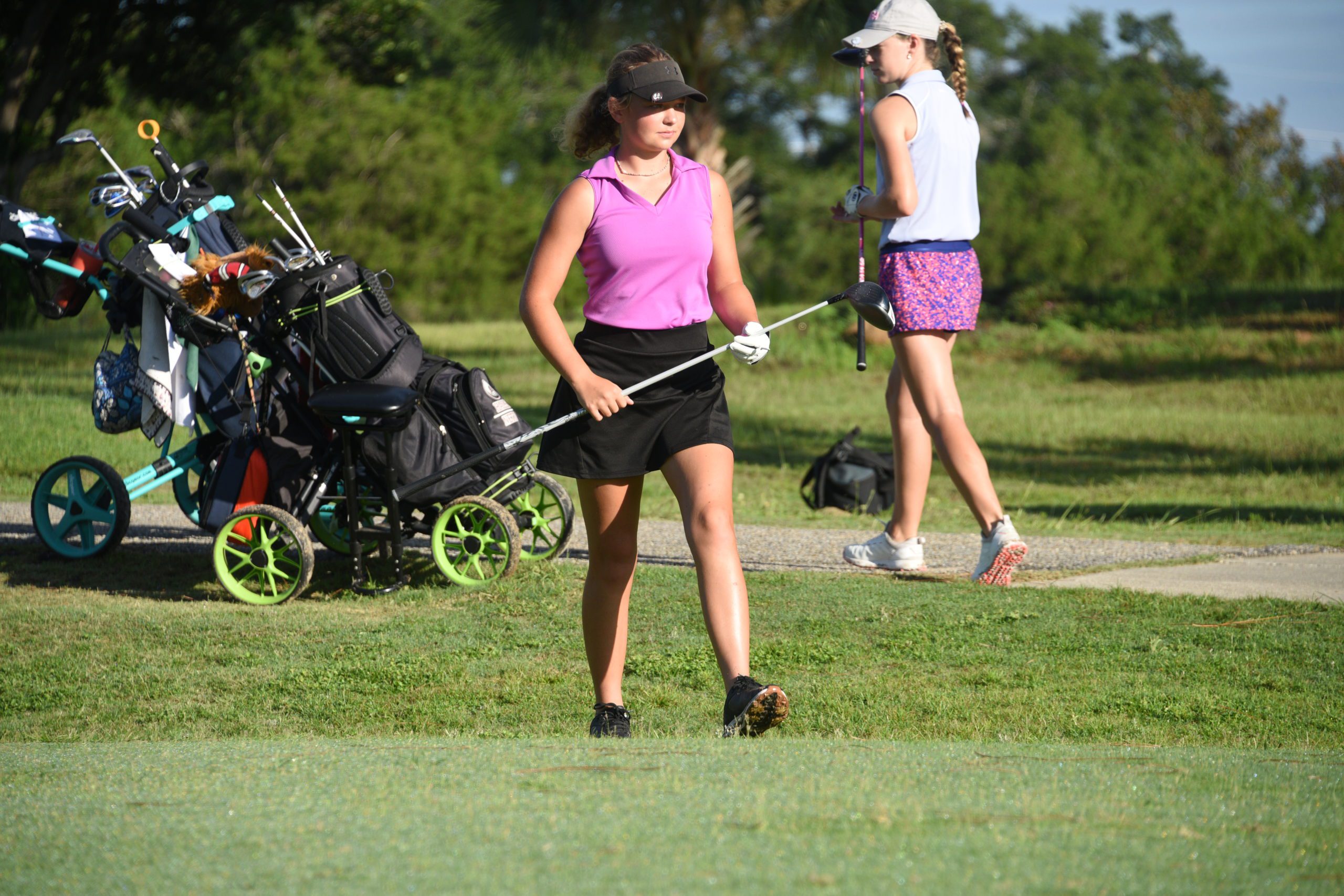 Hailey Netro putting in extra work on golf course Navarre Press