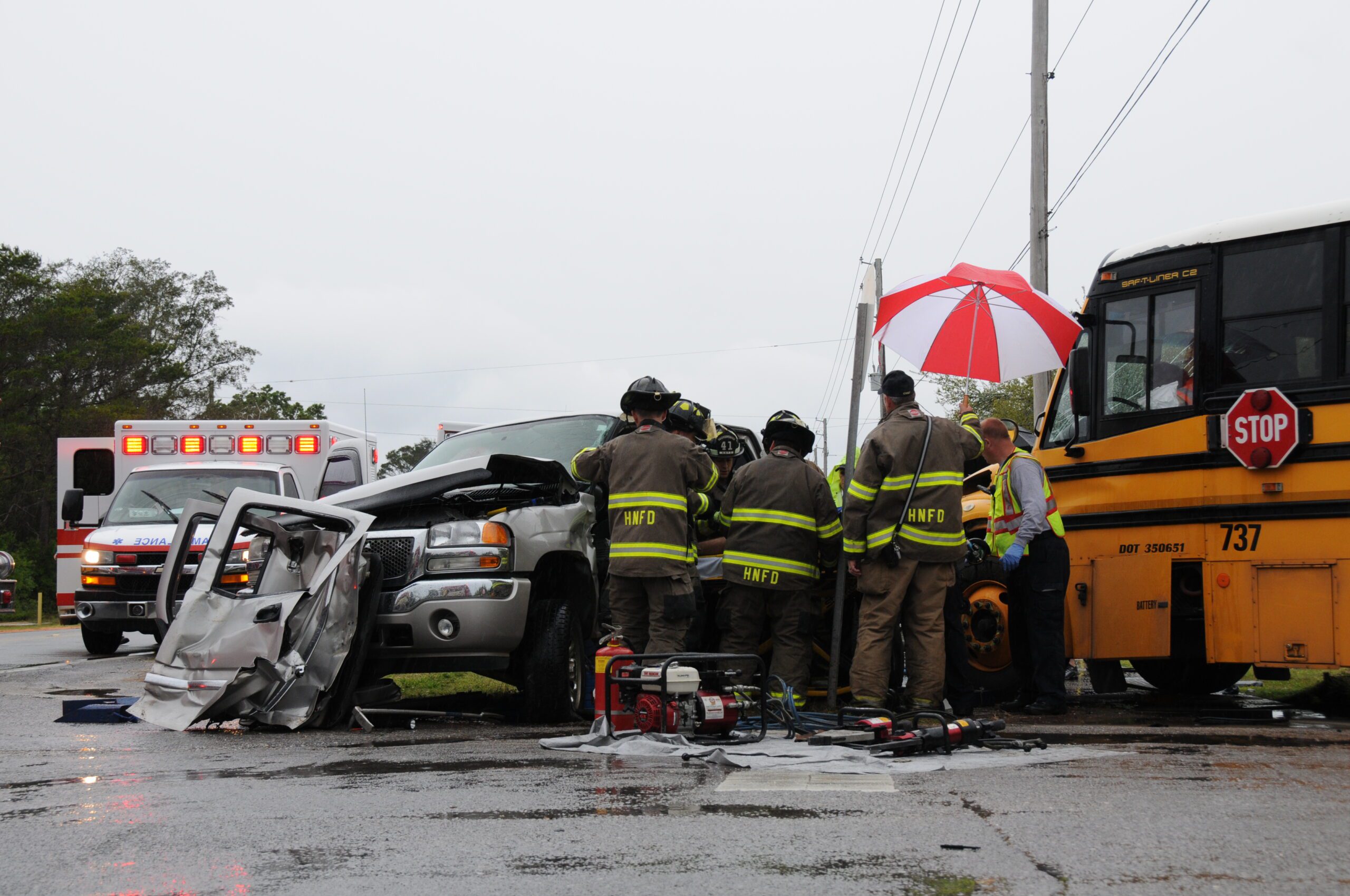 Truck collides with school bus | Navarre Press