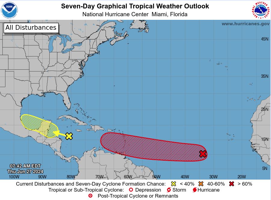 EYE ON THE TROPICS Hurricane center anticipates development of
