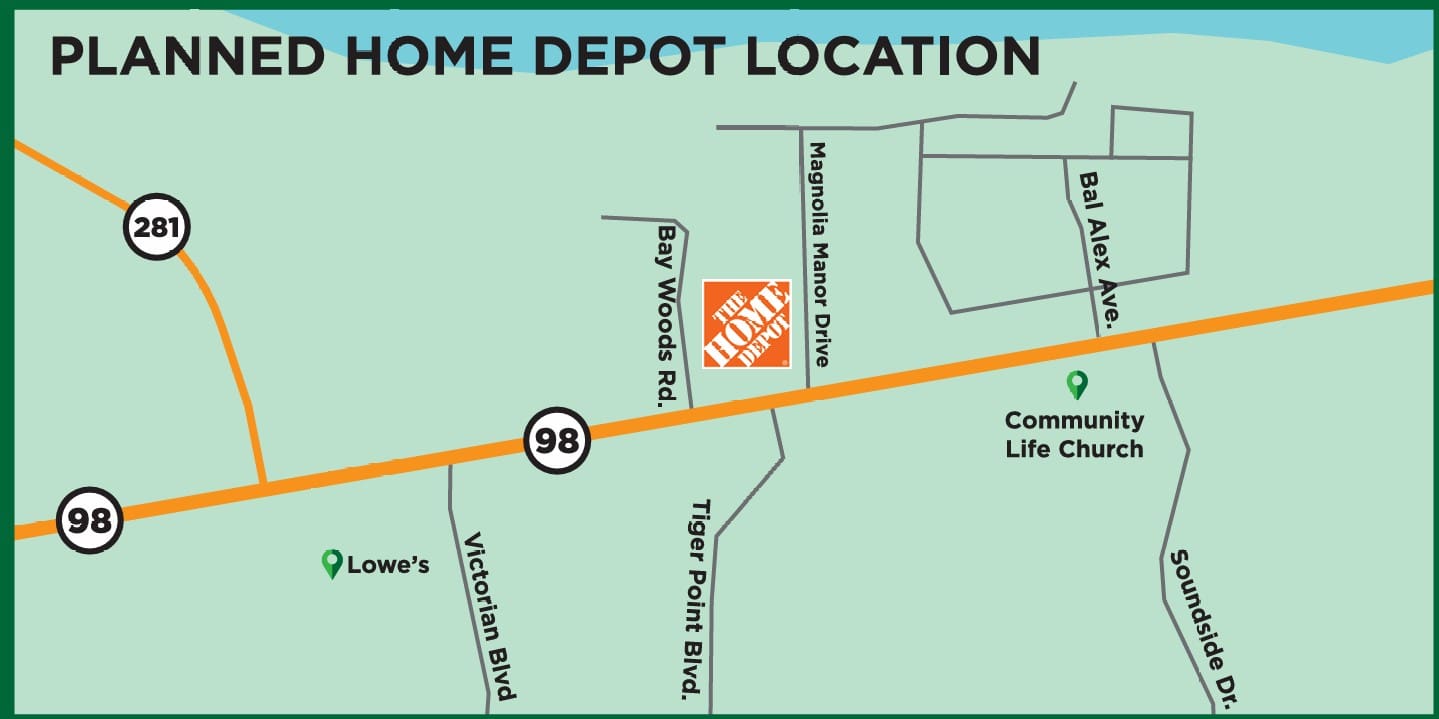 Home Depot exploring Tiger Point location