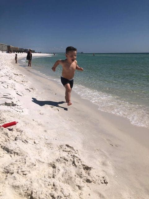 cute kid on beach