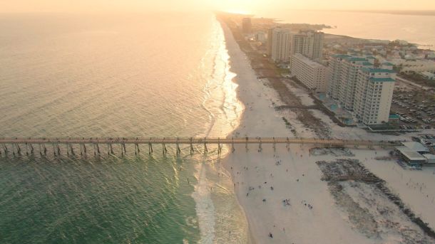 Navarre Pier via drone